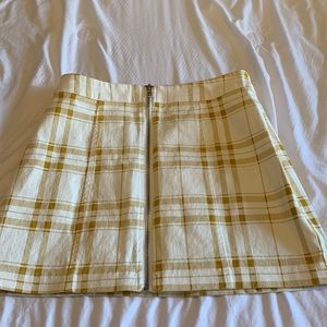 Yellow plaid skirt
